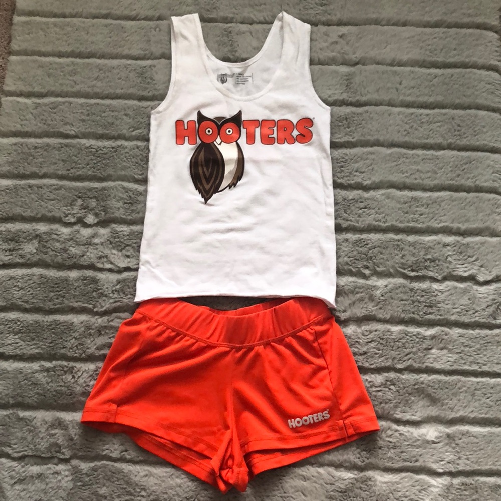 Hooters authentic uniform, costume for Halloween original, top+shorts size xs